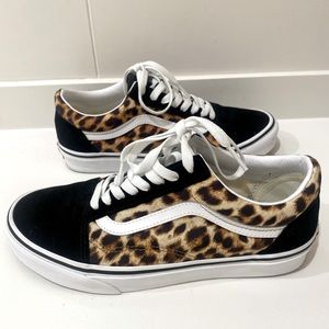 Vans Old Skool Black/True White Leopoard